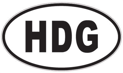 HDG - 3 Letter Initials Oval Magnet