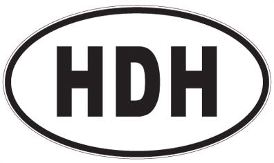HDH - 3 Letter Initials Oval Magnet