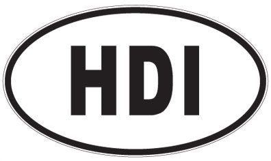 HDI - 3 Letter Initials Oval Magnet