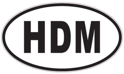 HDM - 3 Letter Initials Oval Magnet