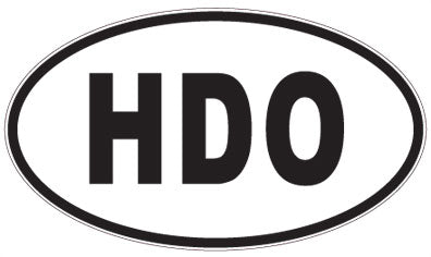 HDO - 3 Letter Initials Oval Sticker