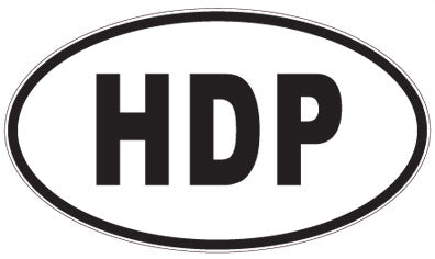 HDP - 3 Letter Initials Oval Magnet