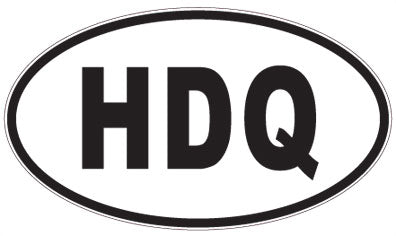 HDQ - 3 Letter Initials Oval Magnet