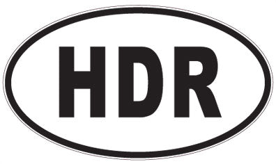 HDR - 3 Letter Initials Oval Magnet