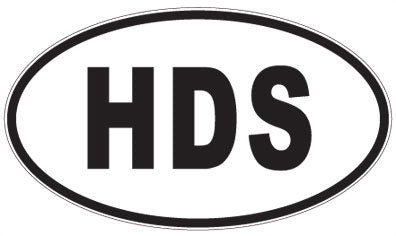 HDS - 3 Letter Initials Oval Sticker