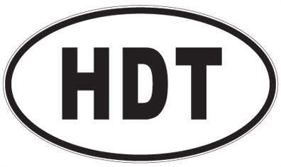 HDT - 3 Letter Initials Oval Sticker