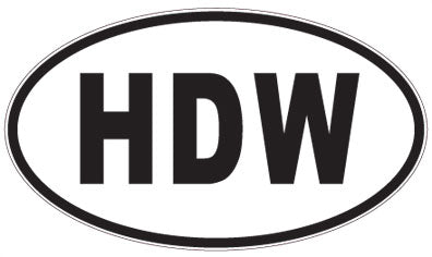 HDW - 3 Letter Initials Oval Magnet