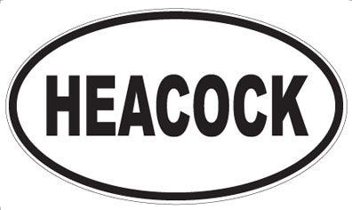 HEACOCK - Oval Sticker