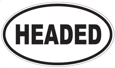 HEADED - Oval Sticker