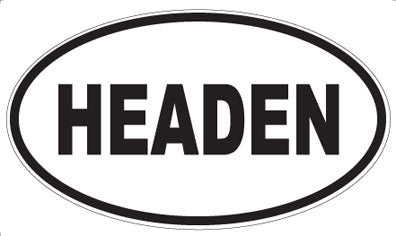 HEADEN - Oval Sticker