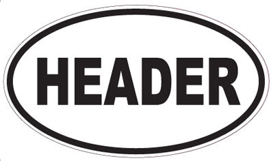HEADER - Oval Sticker