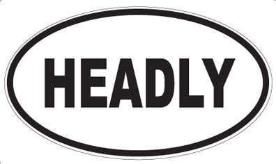 HEADLY - Oval Sticker