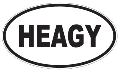 HEAGY - Oval Sticker