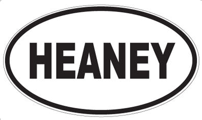 HEANEY - Oval Sticker