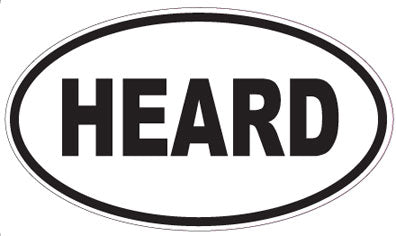 HEARD - Oval Sticker
