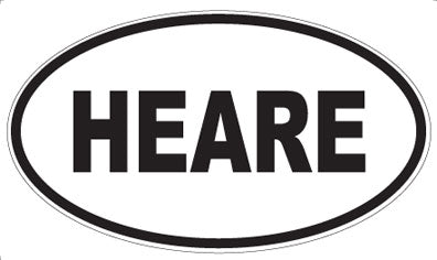 HEARE - Oval Sticker