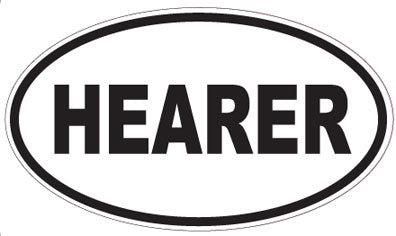 HEARER - Oval Sticker