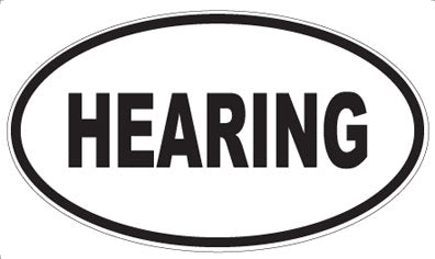 HEARING - Oval Sticker
