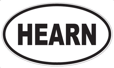 HEARN - Oval Sticker