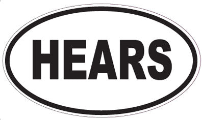 HEARS - Oval Sticker