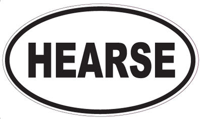 HEARSE - Oval Sticker
