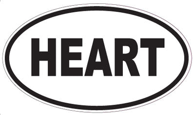 HEART - Oval Sticker