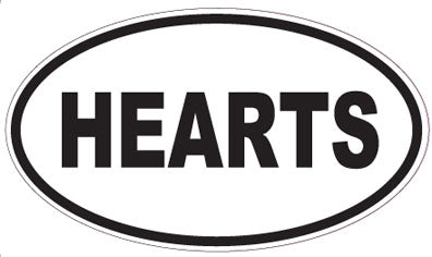 HEARTS - Oval Sticker