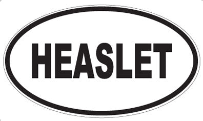 HEASLET - Oval Sticker