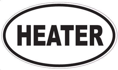 HEATER - Oval Sticker
