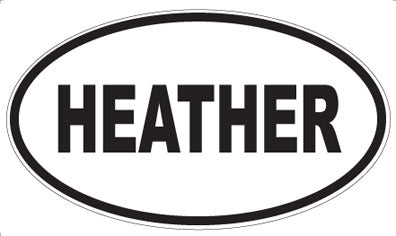 HEATHER - Oval Sticker