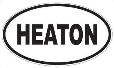 HEATON - Oval Sticker