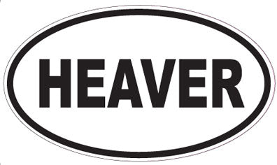 HEAVER - Oval Sticker
