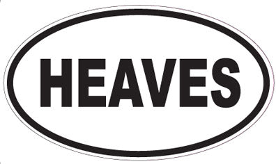 HEAVES - Oval Sticker