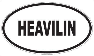 HEAVILIN - Oval Sticker