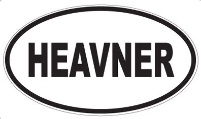 HEAVNER - Oval Sticker