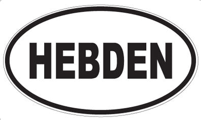 HEBDEN - Oval Sticker