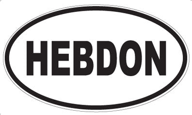 HEBDON - Oval Sticker