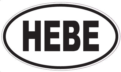 HEBE - Oval Sticker