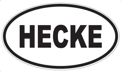 HECKE - Oval Sticker