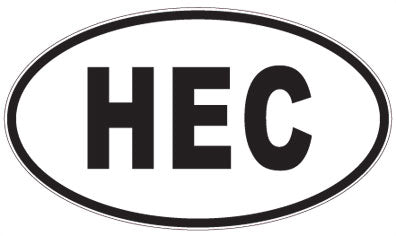HEC - 3 Letter Initials Oval Magnet