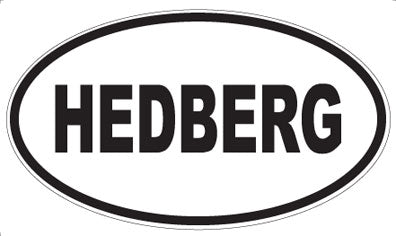 HEDBERG - Oval Sticker