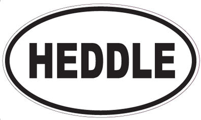 HEDDLE - Oval Sticker
