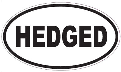 HEDGED - Oval Sticker