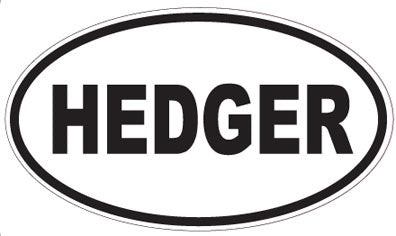 HEDGER - Oval Sticker
