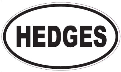 HEDGES - Oval Sticker