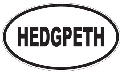 HEDGPETH - Oval Sticker