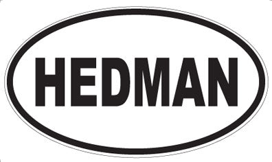 HEDMAN - Oval Sticker