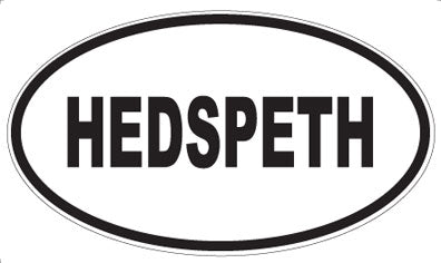 HEDSPETH - Oval Magnet