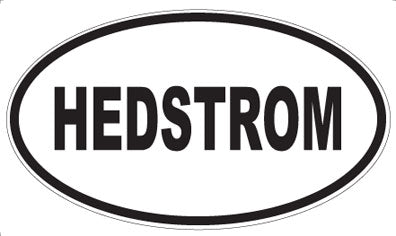HEDSTROM - Oval Sticker