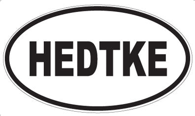HEDTKE - Oval Magnet
